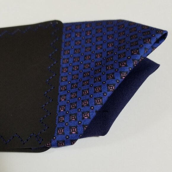 NEW - Contrasting Color 100% Cotton Pre-Folded Pocket Square Handkerchief Insert - Picture 6 of 10